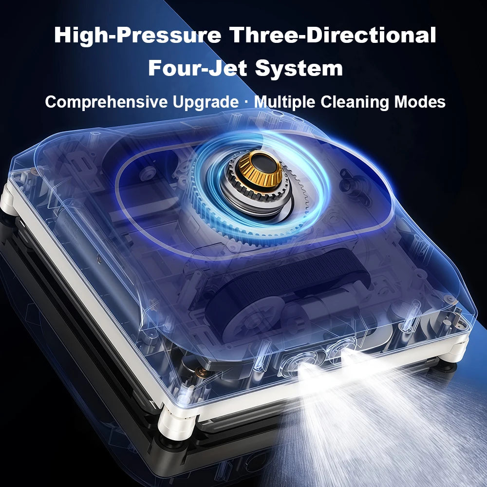 Robot Window Cleaner Liectroux S11,9000Pa Suction Window Vacuum Cleaner,4-Way Water Spray,Smart Memory Glass Cleaning Robot