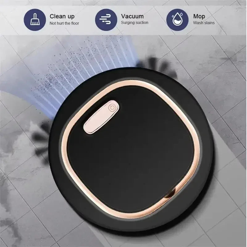 Tactile Activation Lazy Person Intelligent Automatic Sweeping Robot 3-in-1 Wet Dry Home Sweeper USB Rechargeable Vacuum Cleaner