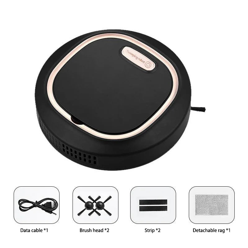Tactile Activation Lazy Person Intelligent Automatic Sweeping Robot 3-in-1 Wet Dry Home Sweeper USB Rechargeable Vacuum Cleaner