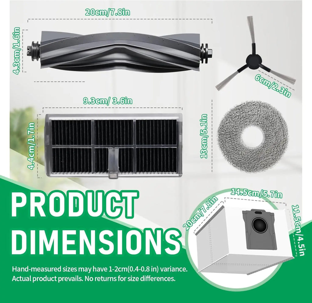 Dreame L40 Ultra AE Vacuum Cleaner Replacement Accessories Main Side Brush HEPA Filter Mop Cloths Dust Bag Spare