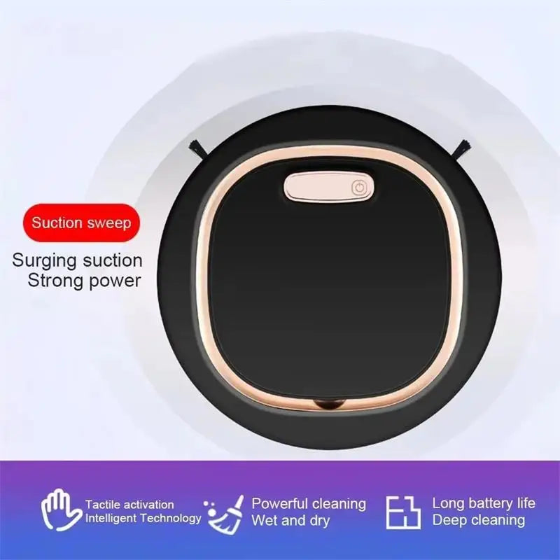 Tactile Activation Lazy Person Intelligent Automatic Sweeping Robot 3-in-1 Wet Dry Home Sweeper USB Rechargeable Vacuum Cleaner