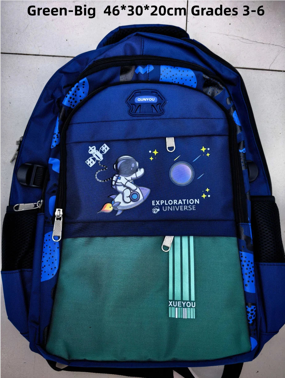 Kid Backpack 2-16Year Children School Bags for Boys Astronaut School Backpack Waterproof Primary Boy Book Bag Mochila Infantil
