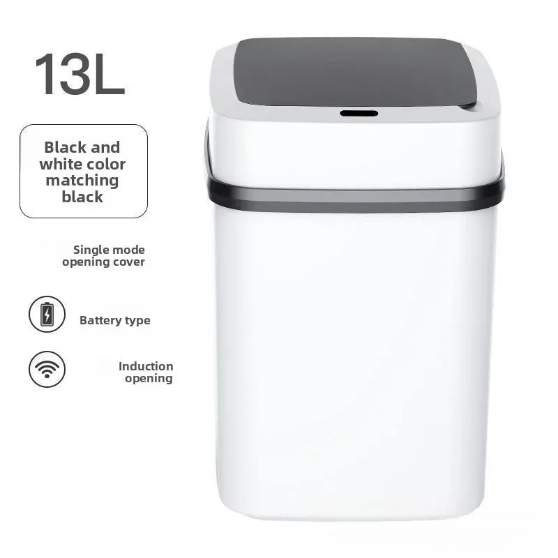 13L Waterproof Trash Can Waste Bin for Kitchen Bathroom Living Room-Durable Home Garbage Bin Trash Can Kitchen Trash Can Dustbin