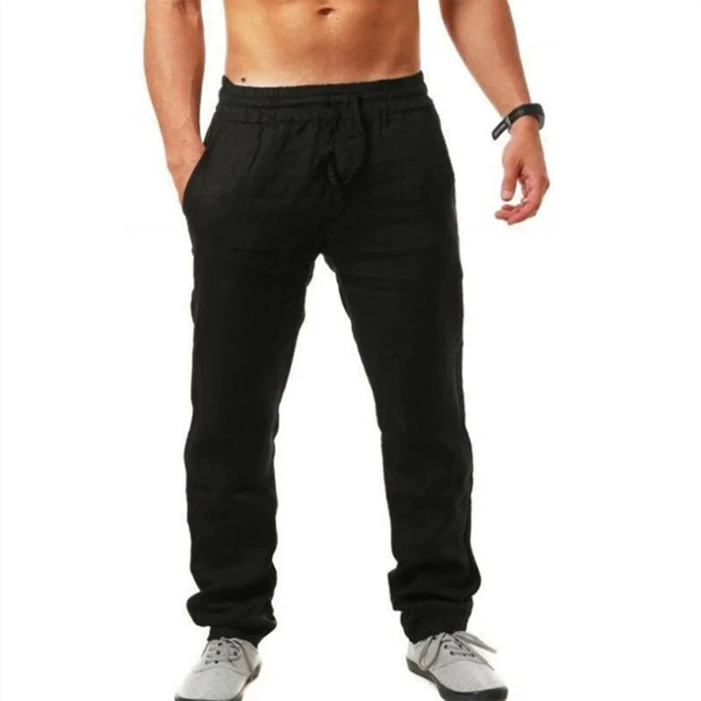 Men's Cotton-Linen Pants – Lightweight, Breathable & Casual**

Stay cool and comfortable all summer in these men's cotton-linen trousers. Designed with a relaxed fit and elastic waistband, they’re perfect for everyday wea