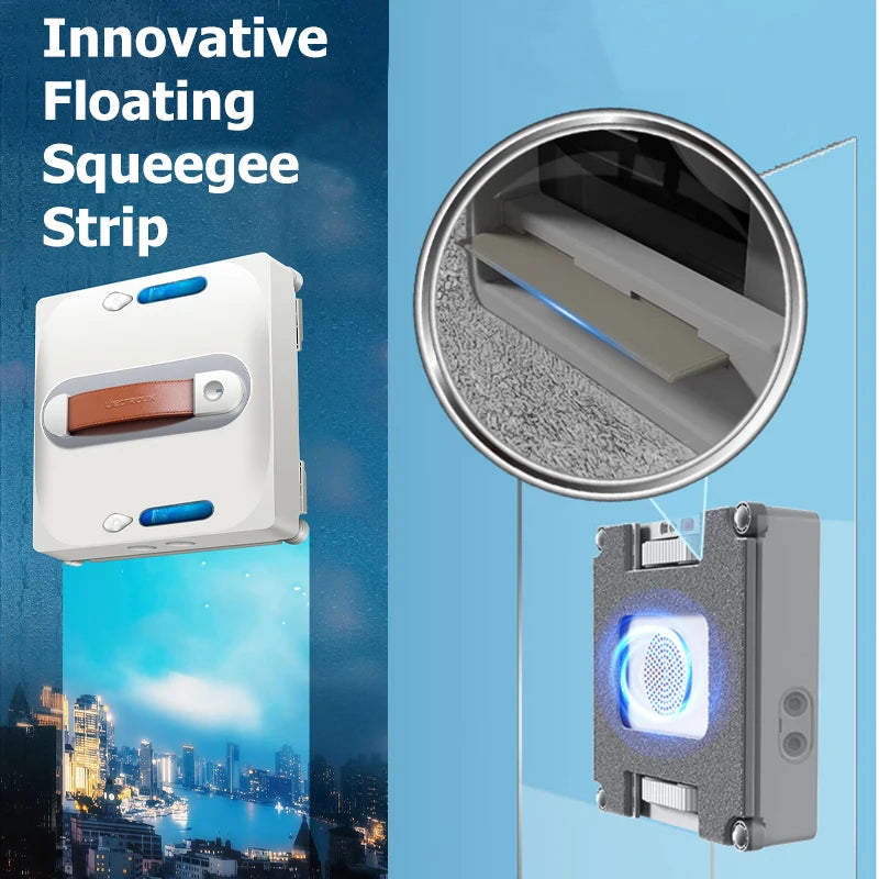Robot Window Cleaner Liectroux S11,9000Pa Suction Window Vacuum Cleaner,4-Way Water Spray,Smart Memory Glass Cleaning Robot