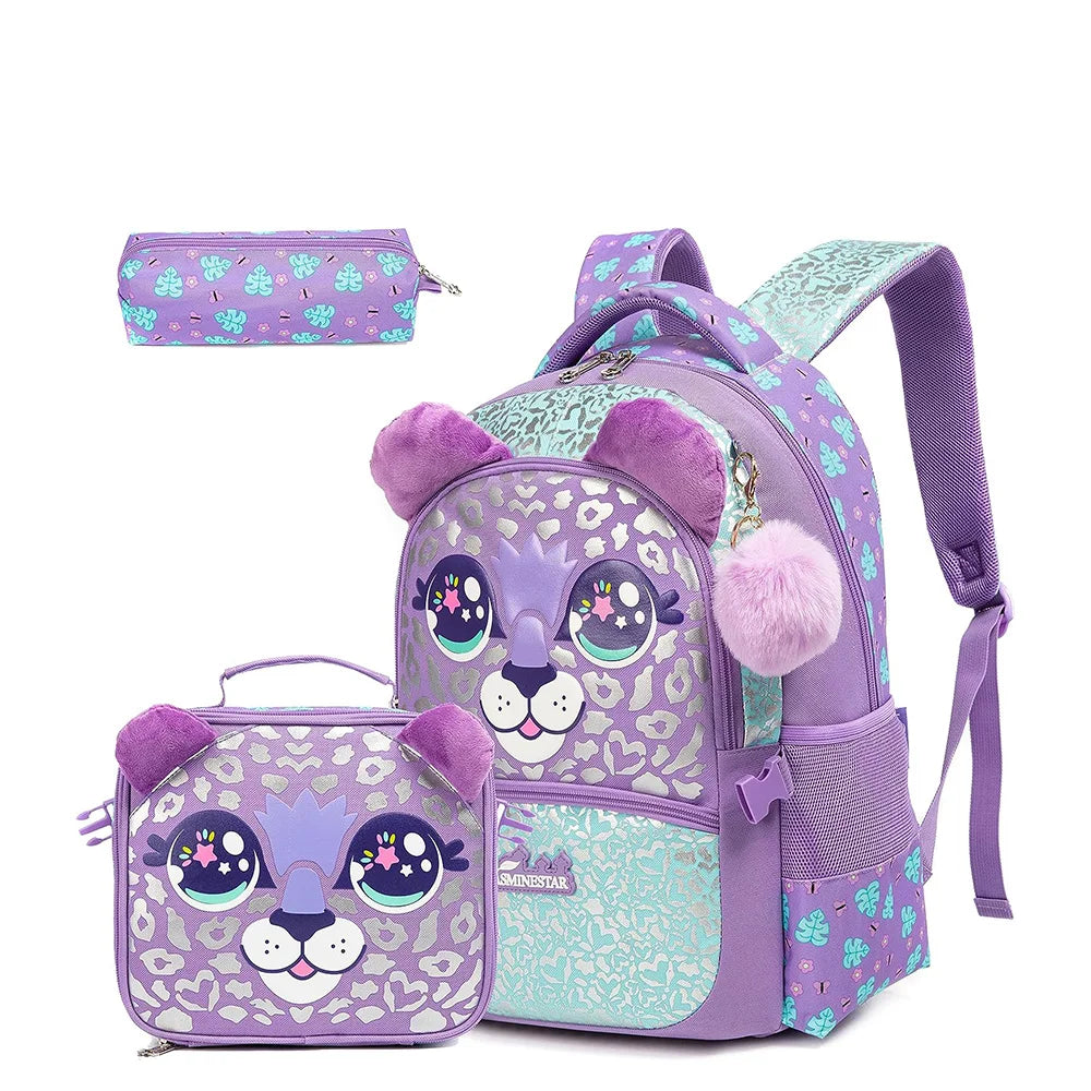 Kids Backpacks for Girls School Bag with Lunch Box School Backpack for Girls Set Cute Bookbag for Kindergarten